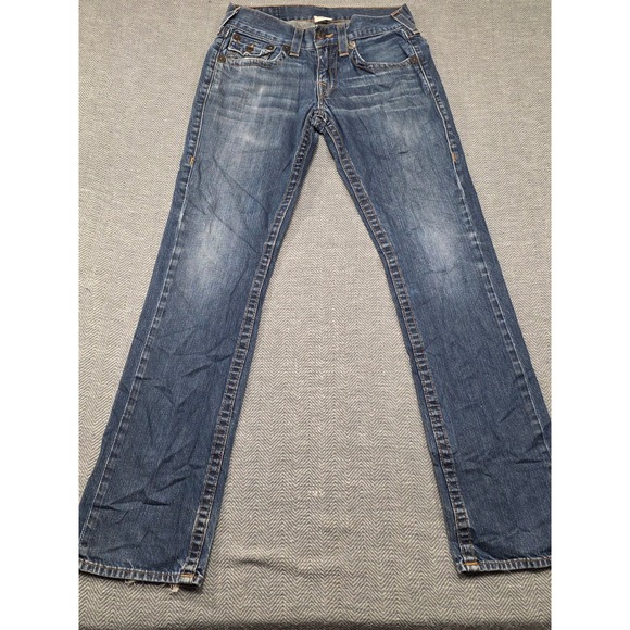 True Religion Other - True Religion Straight Leg Jeans Mens 29 Blue Medium Wash Made in USA Distressed